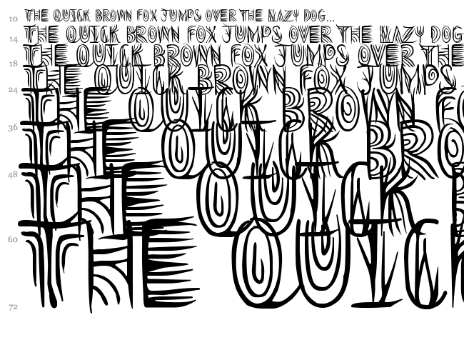 Overthink font waterfall